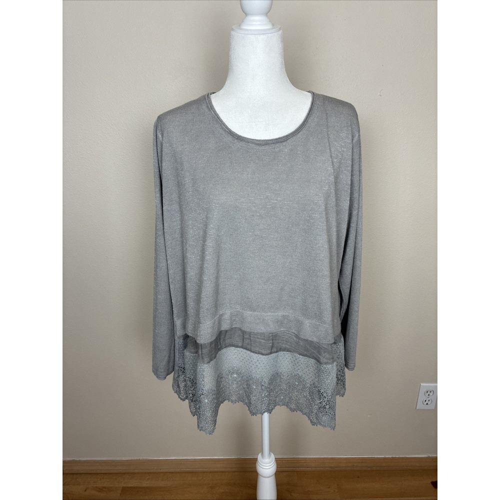 Impulse California Grey Tunic‎ Top Women's Size XL